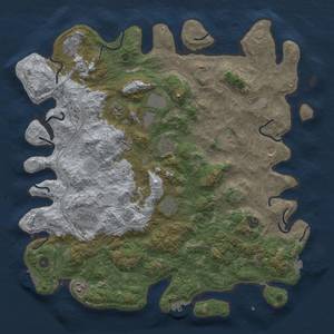 Thumbnail Rust Map: Procedural Map, Size: 4750, Seed: 123456, 19 Monuments