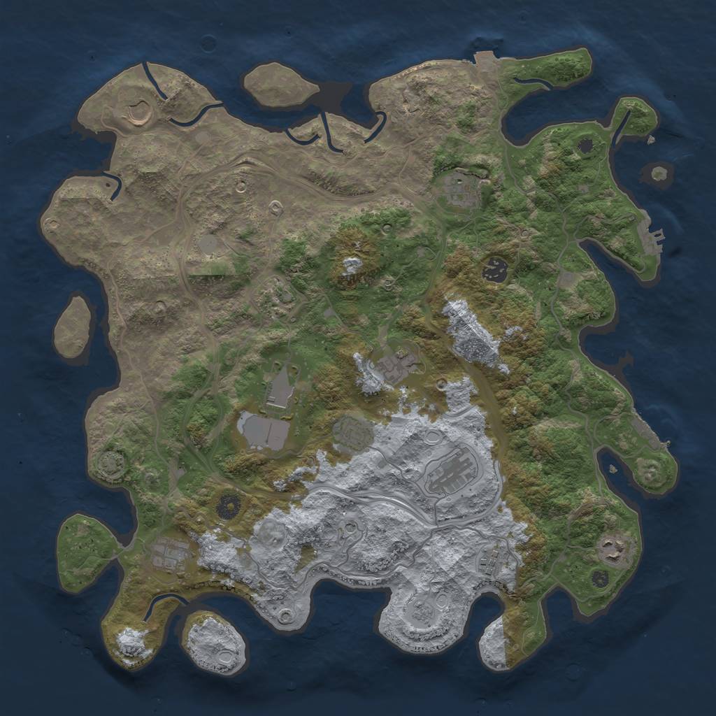 Rust Map: Procedural Map, Size: 4250, Seed: 160829525, 19 Monuments