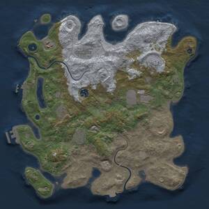 Thumbnail Rust Map: Procedural Map, Size: 3750, Seed: 8954215, 15 Monuments