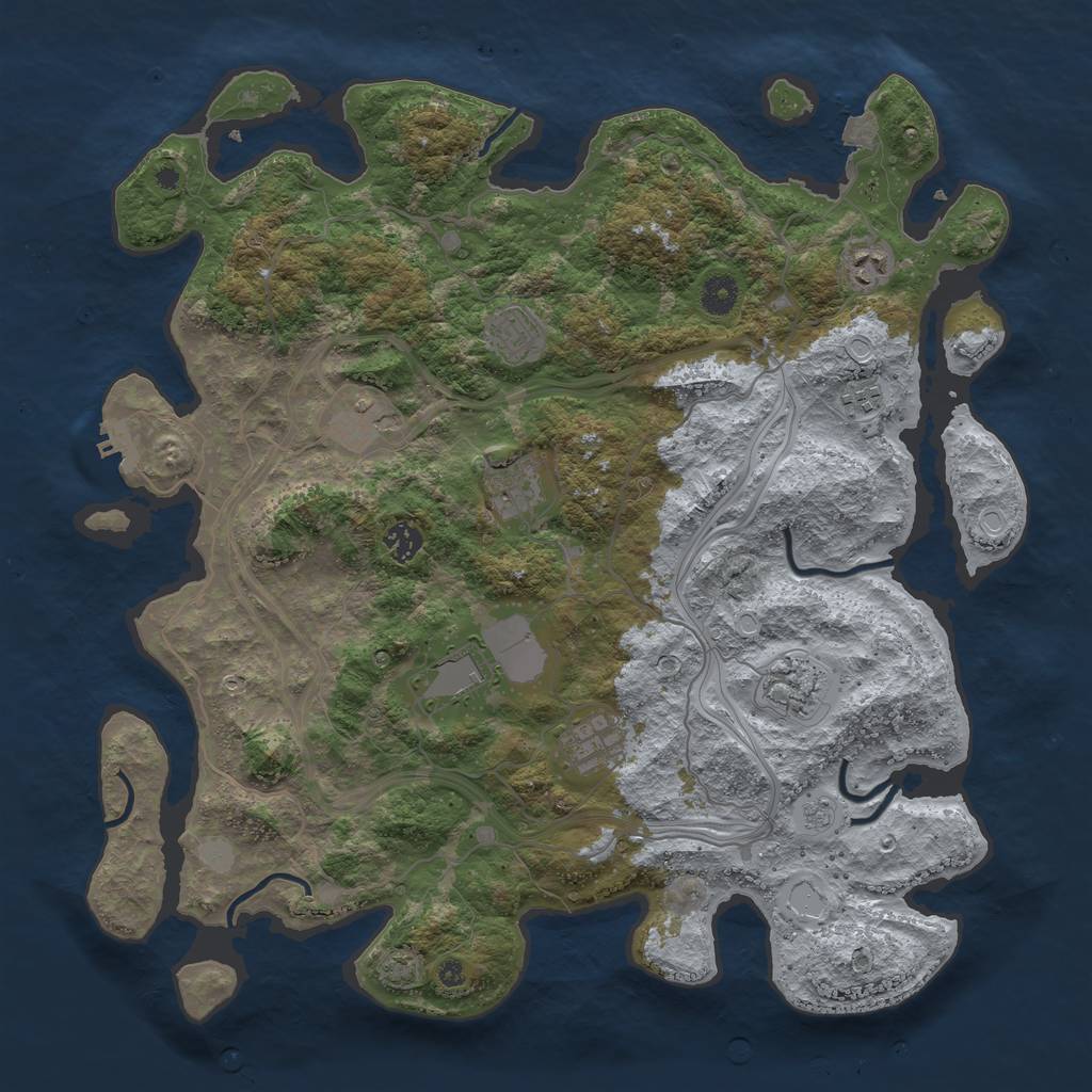 Rust Map: Procedural Map, Size: 4250, Seed: 925270108, 15 Monuments