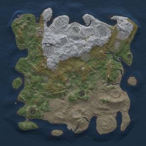 Thumbnail Rust Map: Procedural Map, Size: 4000, Seed: 990257, 17 Monuments