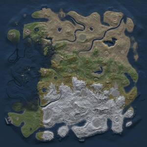 Thumbnail Rust Map: Procedural Map, Size: 5000, Seed: 1696126096, 17 Monuments