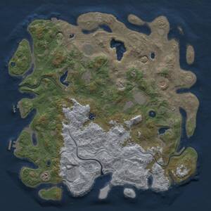 Thumbnail Rust Map: Procedural Map, Size: 4500, Seed: 776022541, 15 Monuments