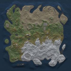 Thumbnail Rust Map: Procedural Map, Size: 4500, Seed: 1749010890, 18 Monuments