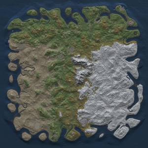 Thumbnail Rust Map: Procedural Map, Size: 6000, Seed: 7511, 19 Monuments