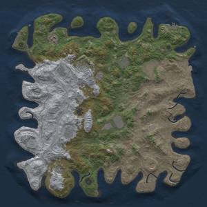 Thumbnail Rust Map: Procedural Map, Size: 4500, Seed: 710659407, 19 Monuments