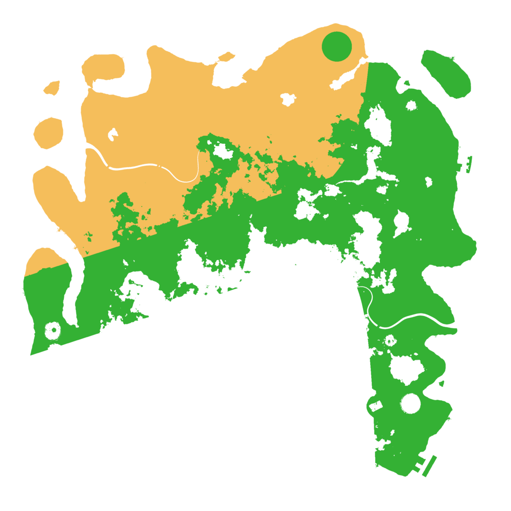 Biome Rust Map: Procedural Map, Size: 4500, Seed: 704678716