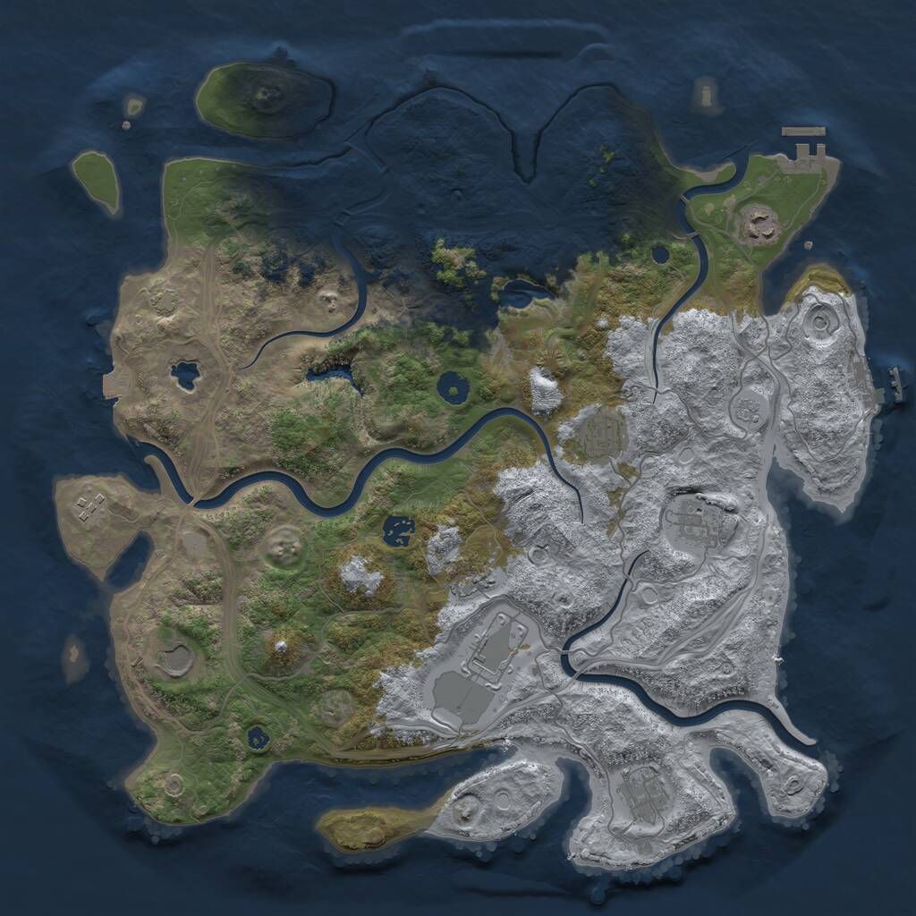 Rust Map: Procedural Map, Size: 4250, Seed: 12503, 15 Monuments