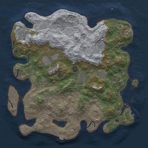 Thumbnail Rust Map: Procedural Map, Size: 4000, Seed: 5959, 17 Monuments