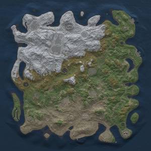 Thumbnail Rust Map: Procedural Map, Size: 4500, Seed: 1375808003, 17 Monuments