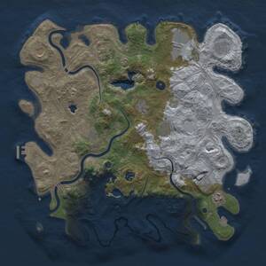 Thumbnail Rust Map: Procedural Map, Size: 4250, Seed: 3957723, 16 Monuments