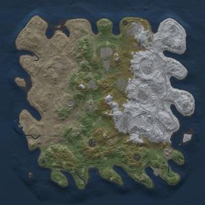 Thumbnail Rust Map: Procedural Map, Size: 4250, Seed: 3957723, 17 Monuments