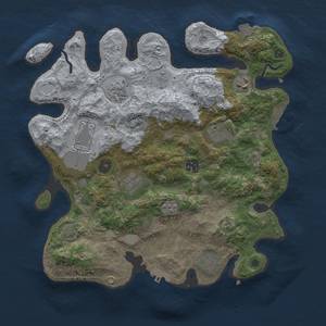 Thumbnail Rust Map: Procedural Map, Size: 3500, Seed: 254749870, 16 Monuments