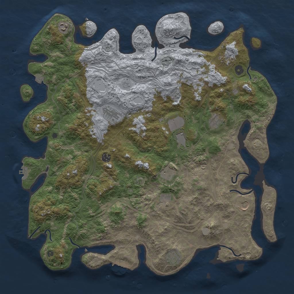 Rust Map: Procedural Map, Size: 4750, Seed: 523177128, 19 Monuments