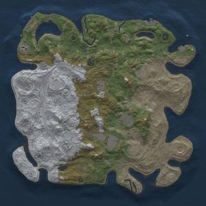 Thumbnail Rust Map: Procedural Map, Size: 4250, Seed: 824633398, 19 Monuments