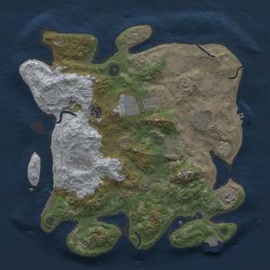 Thumbnail Rust Map: Procedural Map, Size: 3500, Seed: 1963917985, 16 Monuments