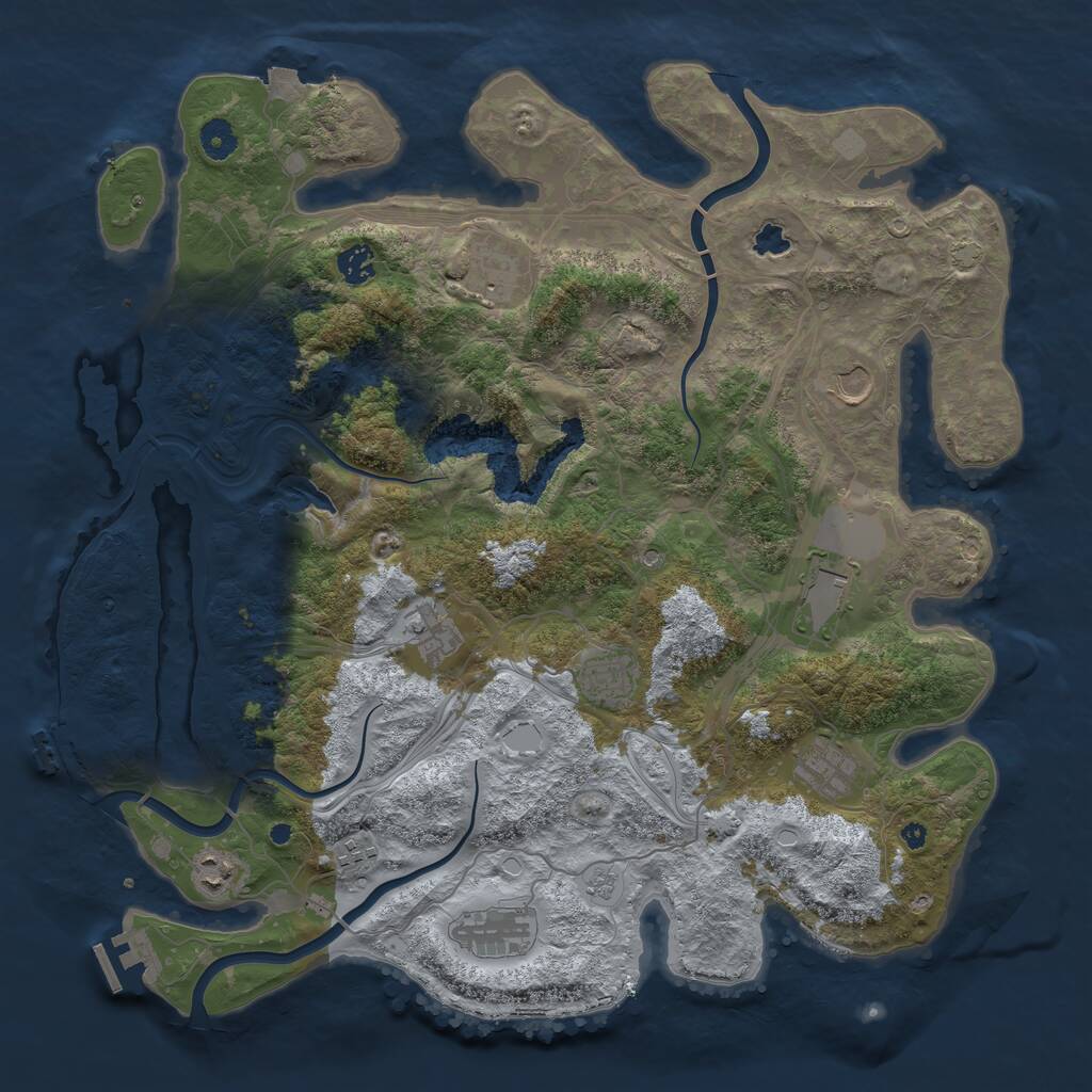 Rust Map: Procedural Map, Size: 4250, Seed: 1815154648, 16 Monuments