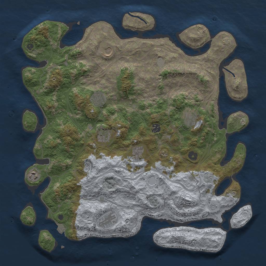 Rust Map: Procedural Map, Size: 4250, Seed: 1527923396, 15 Monuments