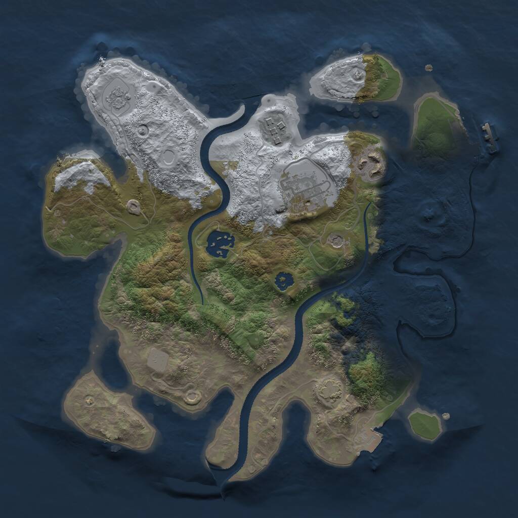 Rust Map: Procedural Map, Size: 2800, Seed: 124722623, 9 Monuments