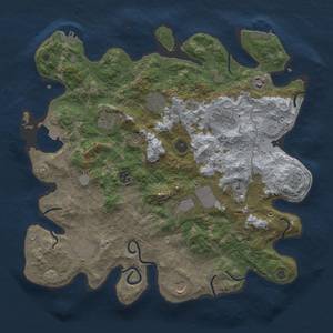 Thumbnail Rust Map: Procedural Map, Size: 4000, Seed: 1672859003, 17 Monuments