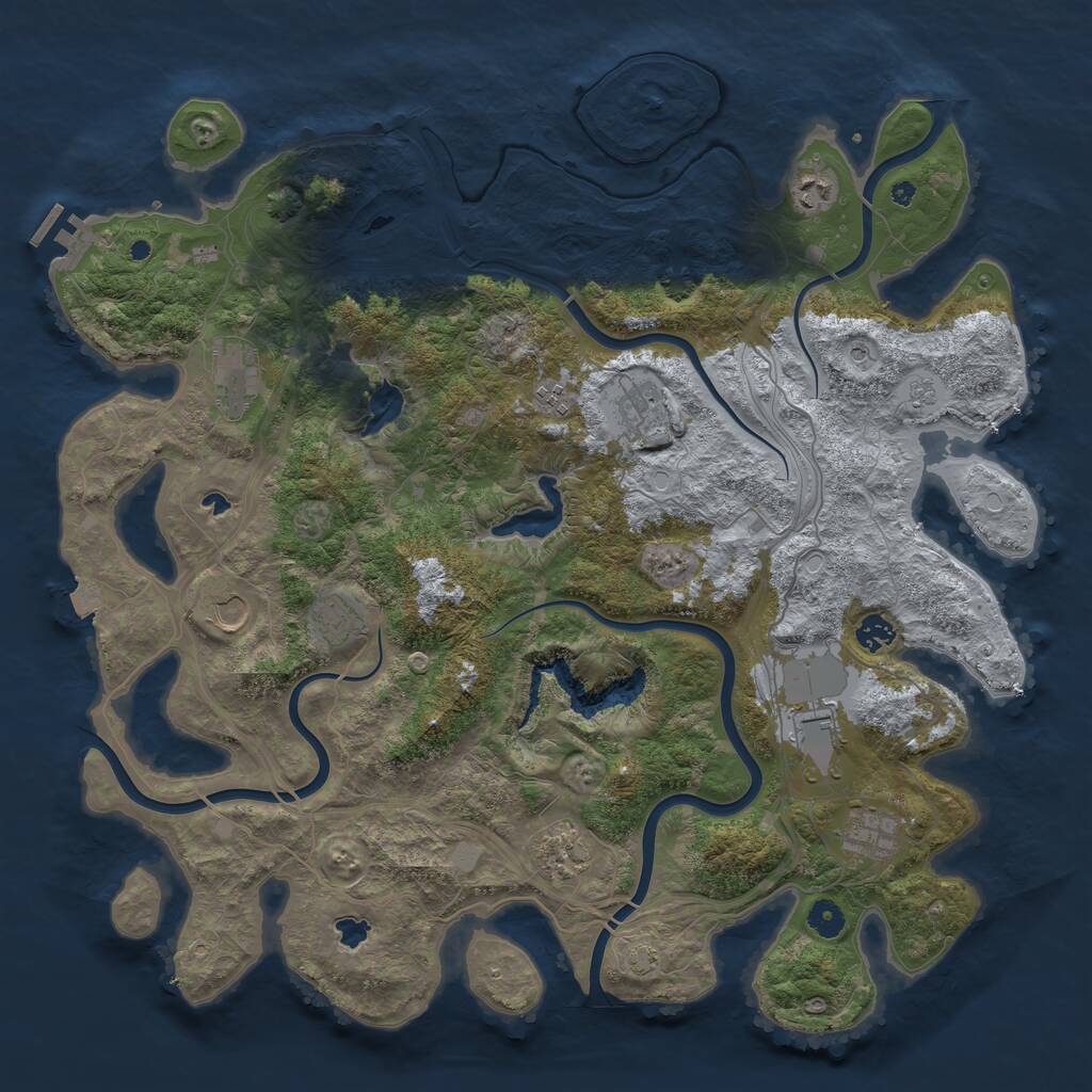 Rust Map: Procedural Map, Size: 4500, Seed: 103962262, 15 Monuments
