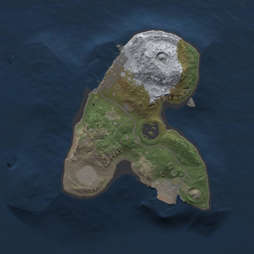 Rust Map: Procedural Map, Size: 1500, Seed: 2053199405, 4 Monuments