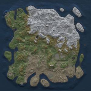 Thumbnail Rust Map: Procedural Map, Size: 4500, Seed: 1144432659, 19 Monuments