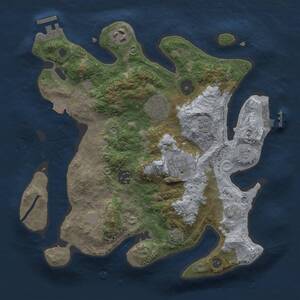 Thumbnail Rust Map: Procedural Map, Size: 3000, Seed: 182685936, 11 Monuments