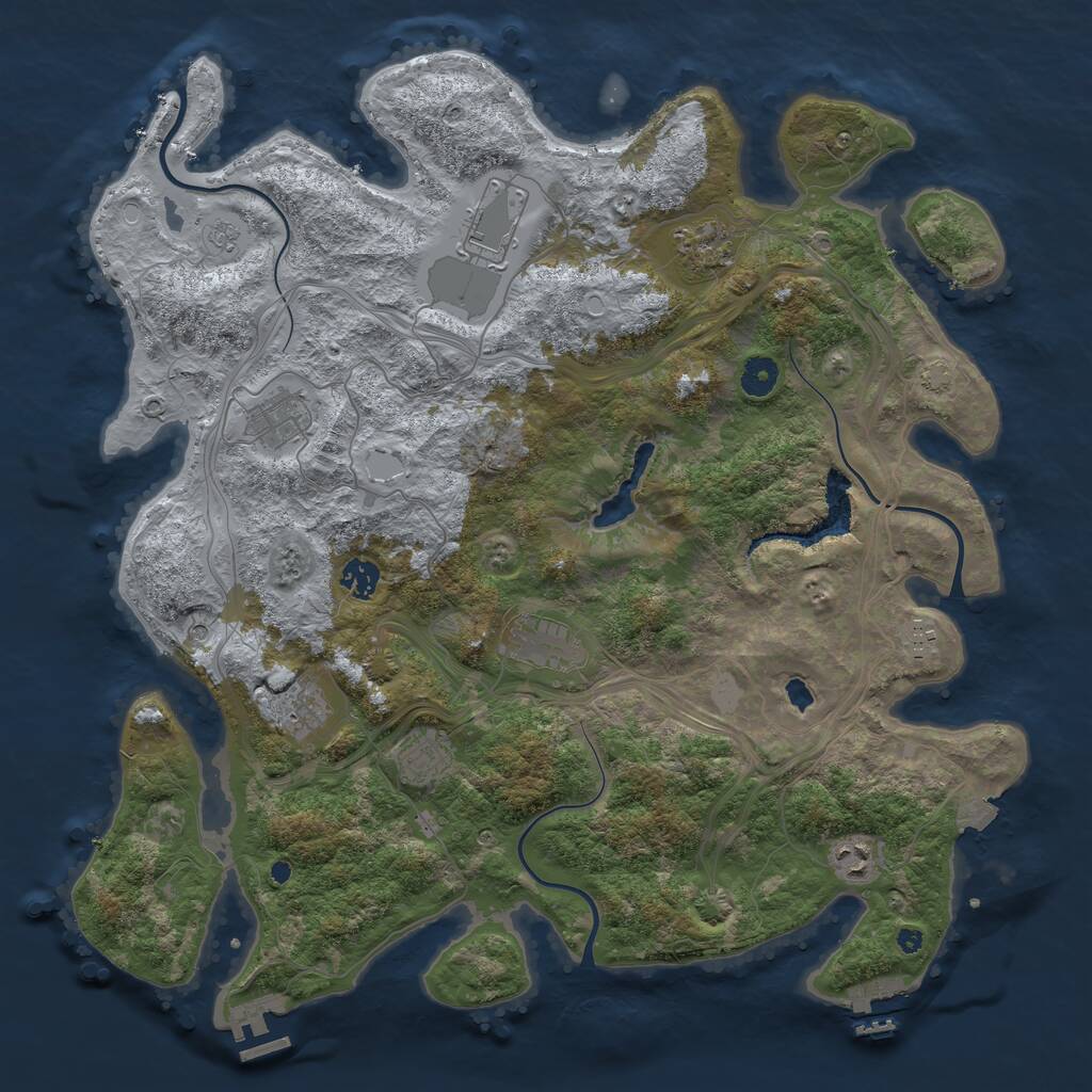 Rust Map: Procedural Map, Size: 4250, Seed: 857, 15 Monuments