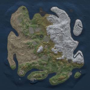 Thumbnail Rust Map: Procedural Map, Size: 3600, Seed: 20211, 18 Monuments