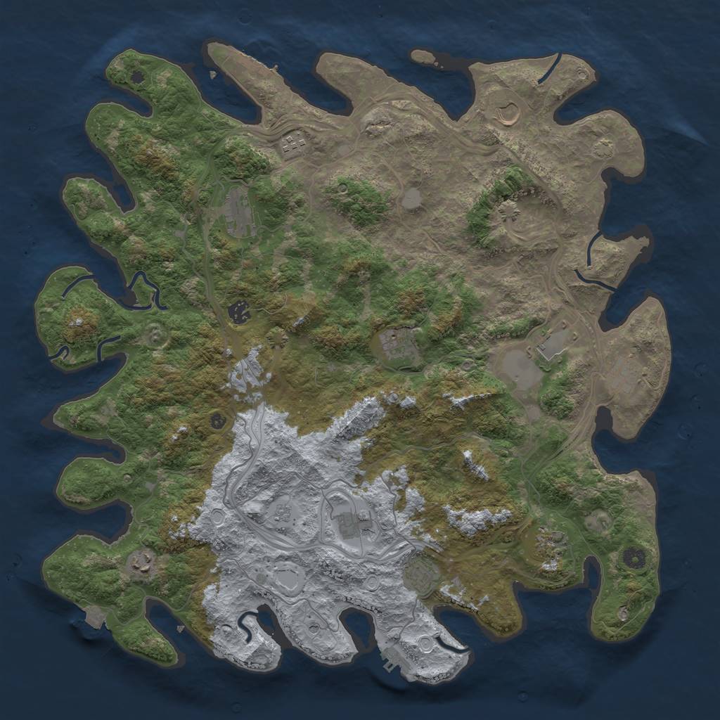 Rust Map: Procedural Map, Size: 4700, Seed: 131208, 19 Monuments