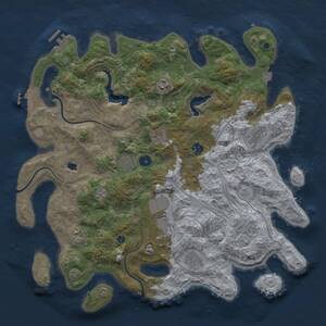 Thumbnail Rust Map: Procedural Map, Size: 4250, Seed: 1185747993, 15 Monuments