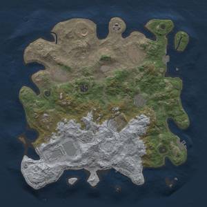 Thumbnail Rust Map: Procedural Map, Size: 3700, Seed: 286869052, 18 Monuments