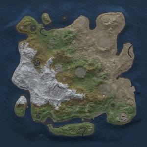 Thumbnail Rust Map: Procedural Map, Size: 3250, Seed: 151163664, 15 Monuments