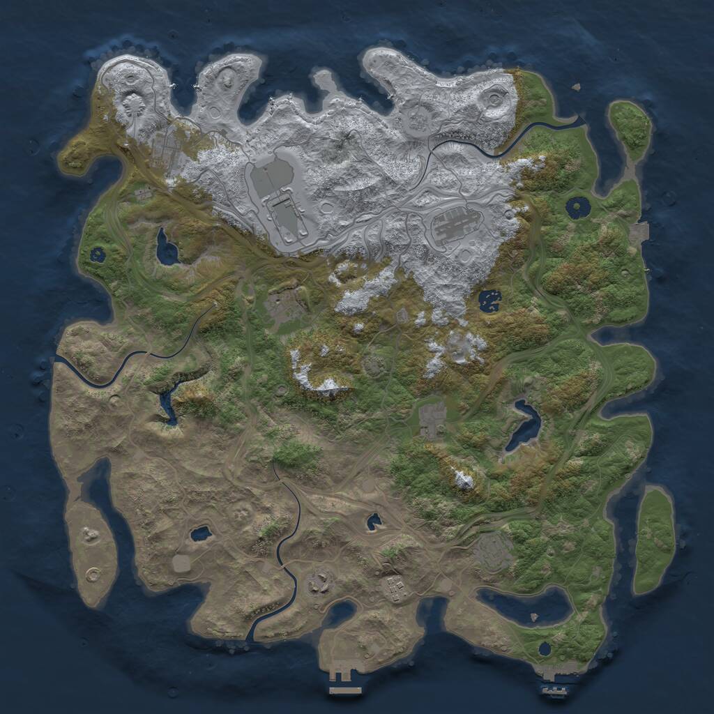 Rust Map: Procedural Map, Size: 4500, Seed: 11022023, 15 Monuments