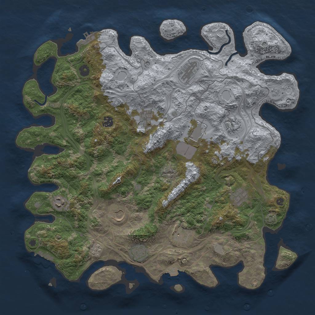 Rust Map: Procedural Map, Size: 4250, Seed: 21754005, 19 Monuments