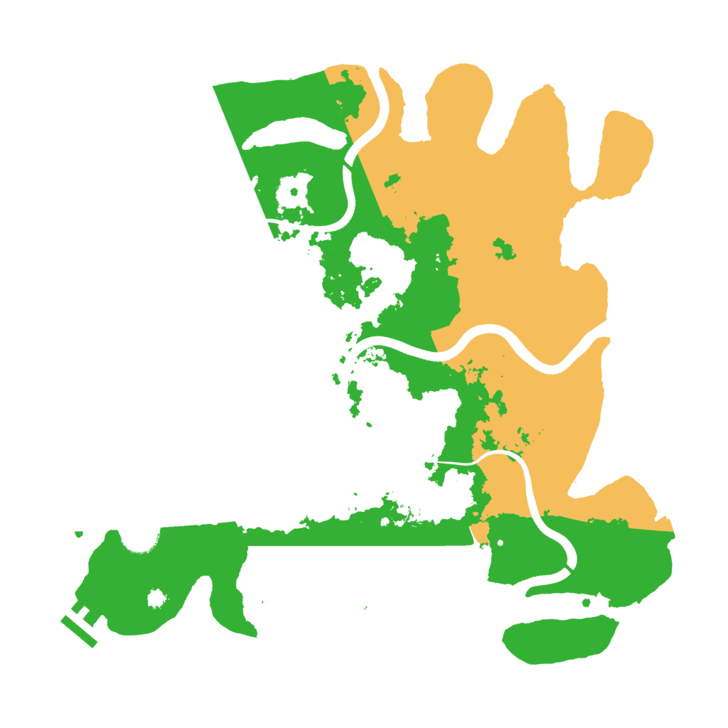 Biome Rust Map: Procedural Map, Size: 3500, Seed: 410753037