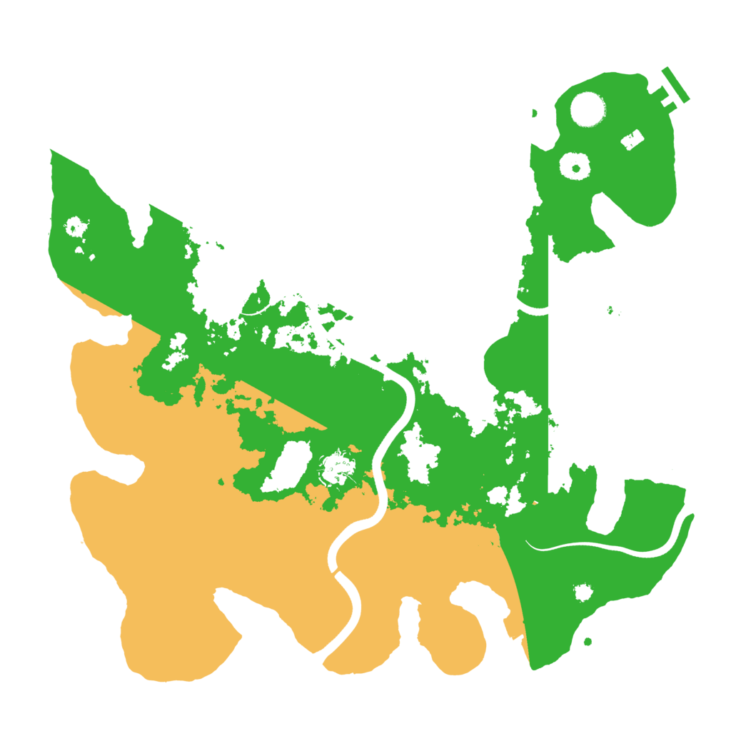 Biome Rust Map: Procedural Map, Size: 3696, Seed: 736567483