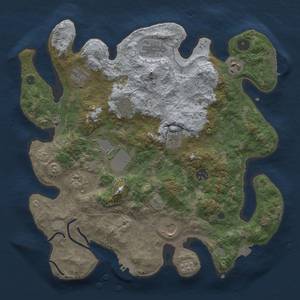 Thumbnail Rust Map: Procedural Map, Size: 3696, Seed: 736567483, 18 Monuments