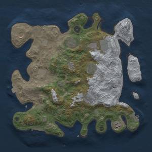 Thumbnail Rust Map: Procedural Map, Size: 3500, Seed: 59647, 16 Monuments