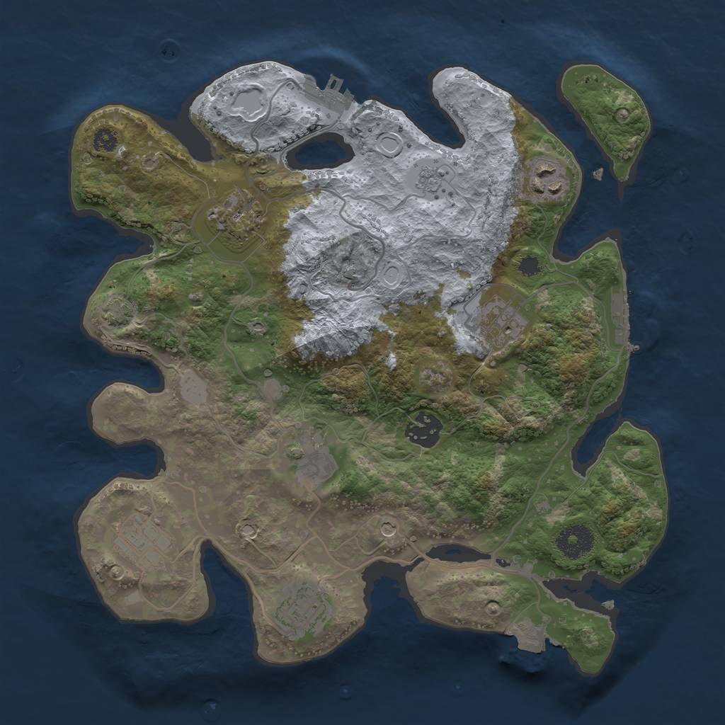Rust Map: Procedural Map, Size: 3100, Seed: 544609612, 15 Monuments