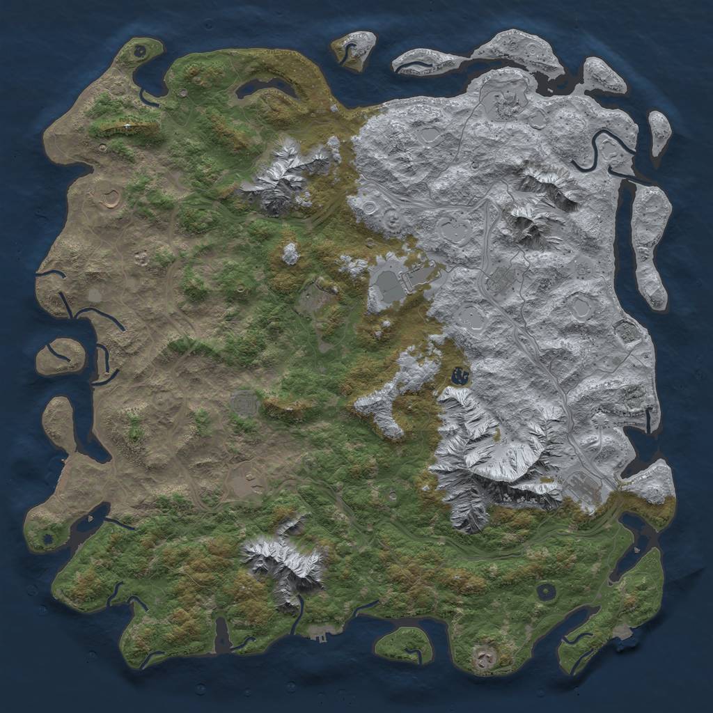 Rust Map: Procedural Map, Size: 6000, Seed: 589248865, 19 Monuments