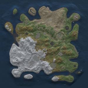 Thumbnail Rust Map: Procedural Map, Size: 3500, Seed: 1763707745, 14 Monuments