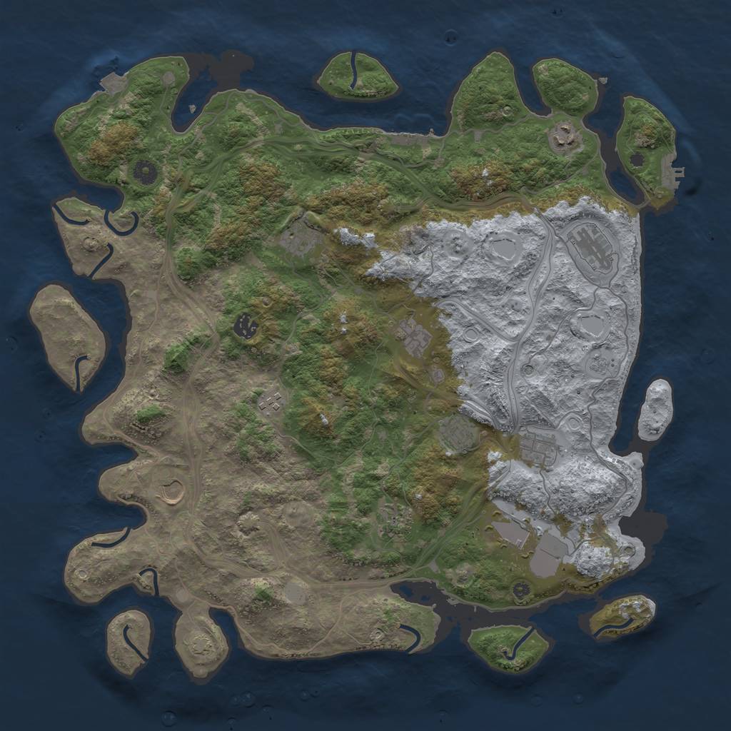 Rust Map: Procedural Map, Size: 4500, Seed: 20231103, 19 Monuments