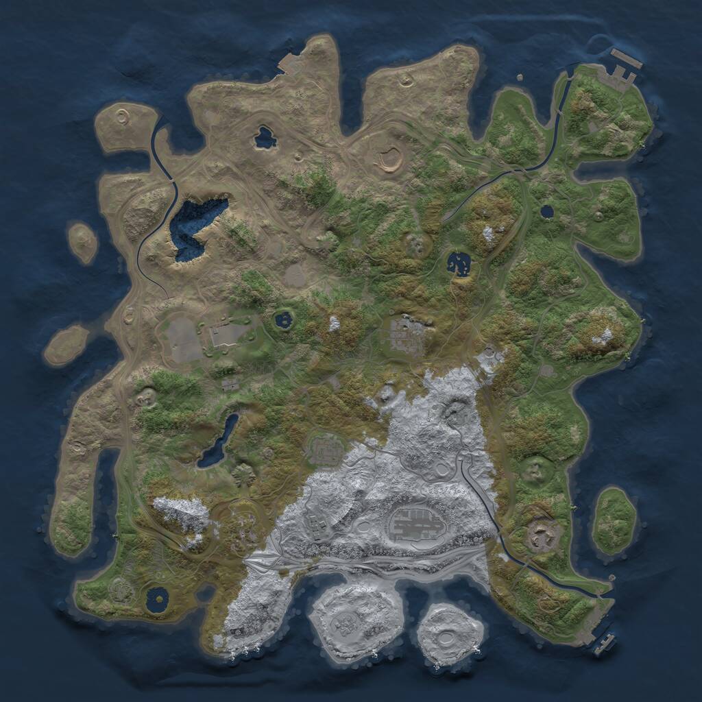 Rust Map: Procedural Map, Size: 4250, Seed: 1153532431, 15 Monuments