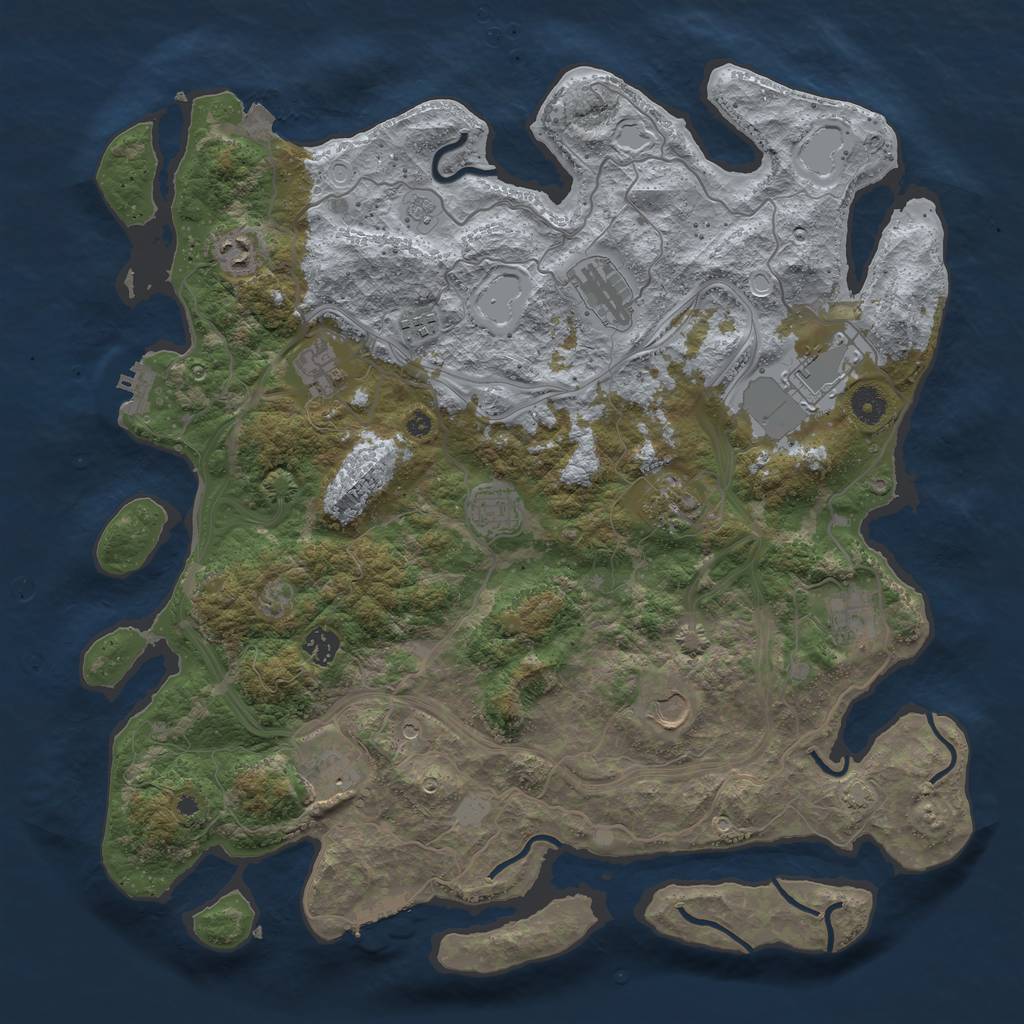 Rust Map: Procedural Map, Size: 4300, Seed: 3112023, 19 Monuments