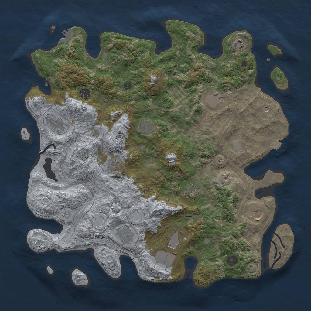 Rust Map: Procedural Map, Size: 4250, Seed: 2112023, 18 Monuments