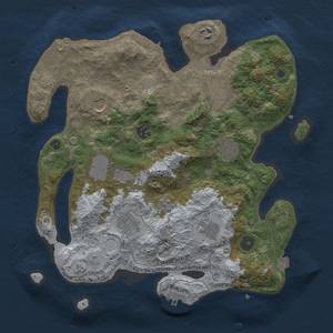 Thumbnail Rust Map: Procedural Map, Size: 3500, Seed: 151515, 17 Monuments