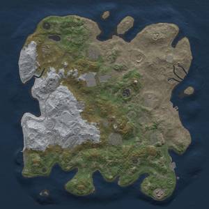 Thumbnail Rust Map: Procedural Map, Size: 4000, Seed: 1158505755, 19 Monuments