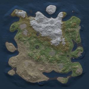 Thumbnail Rust Map: Procedural Map, Size: 3500, Seed: 8602, 17 Monuments